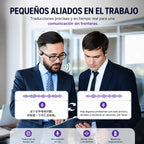 Auriculares traductores inteligentes: traducen más de 100 idiomas en tiempo real, ideales para viajes, negocios y reuniones. Incluyen asistente de voz e intercomunicador + ¡APP INCLUIDA GRATIS!