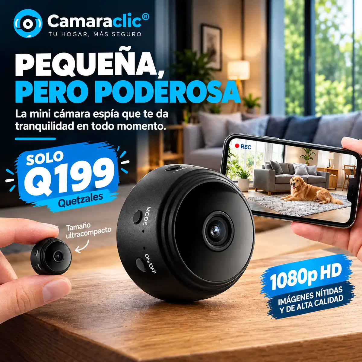 MINI CAMARA ESPIA: su testigo en HD, confiable, portátil y siempre listo, desarrollado en Estados Unidos.